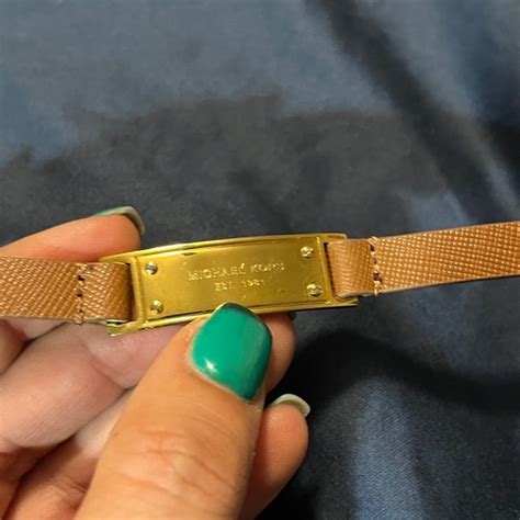 michael kors tan leather bracelet|Michael Kors bracelet for woman.